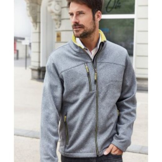 Men´s Softshell Jacke mit Fleece-Innenseite in Kontrastfarbe