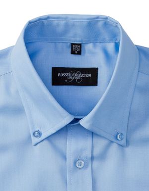 Bügelfreies Business 100% Baumwolle Hemd langarm / Button-Down-Kragen - Brusttasche - Regular Fit